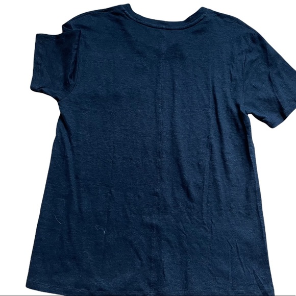 Anthropologie Tiny "Rona" Linen Embroidered T-Shirt Tee - Picture 4 of 5